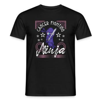 Cadeau de survivant du cancer - Ninja qui combat le cancer - T-shirt homme - noir - Devant - AI Model Male 178 light (178cm)