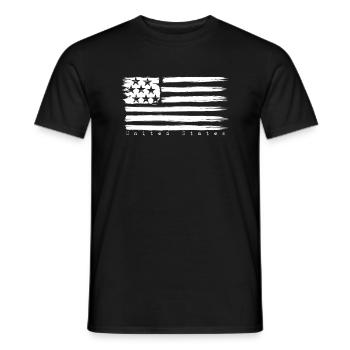 USA Flag Vintage Retro Design - Männer T-Shirt - Schwarz - Vorne - AI Model Male 178 light (178cm)