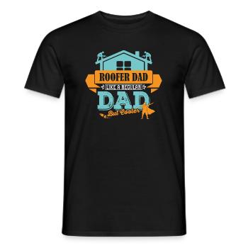 Dachdecker Vater Papa cooler - Männer T-Shirt - Schwarz - Vorne - AI Model Male 178 light (178cm)