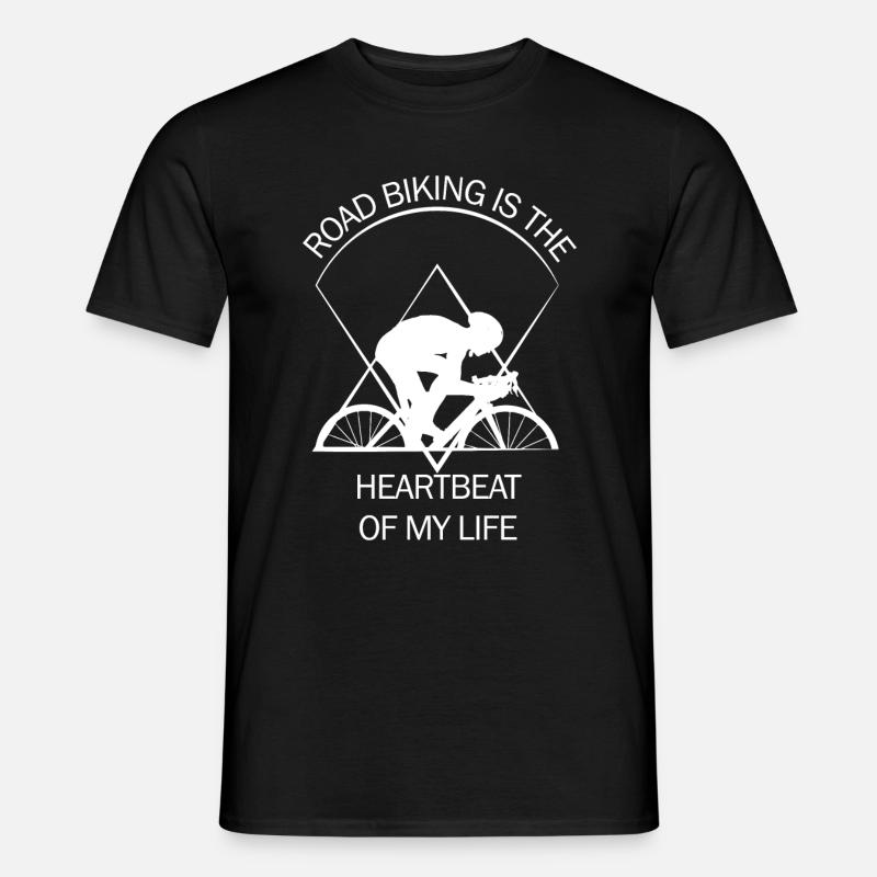 Rennrad - Männer T-Shirt - Schwarz