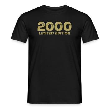 Geburtstagsgeschenk Jahrgang 2000 Jahrgang 2000 - Männer T-Shirt - Schwarz - Vorne - AI Model Male 178 light (178cm)