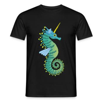 Licorne de mer - T-shirt homme - noir - Devant - AI Model Male 178 light (178cm)
