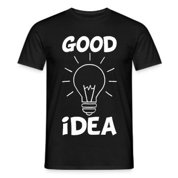 The Good Idea (white) - Men's T-Shirt - black - Front - AI Model Male 178 light (178cm)