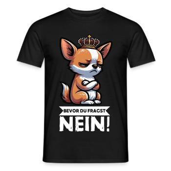 Avant que tu ne demandes, pas de propriétaire de chihuahua chihuahua - T-shirt homme - noir - Devant - AI Model Male 178 light (178cm)