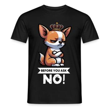 Avant de demander Chihuahua Chihuahuabesitzer Chi - T-shirt homme - noir - Devant - AI Model Male 178 light (178cm)