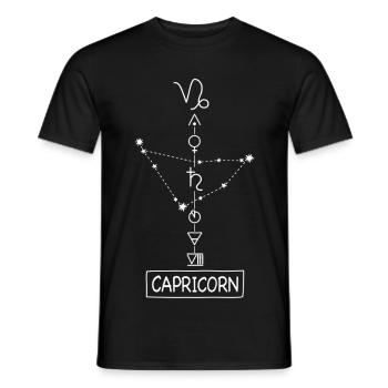 Capricorn - Steinbock Sternzeichen - weiss - Männer T-Shirt - Schwarz - Vorne - AI Model Male 178 light (178cm)