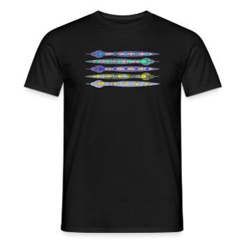 snakes - Men's T-Shirt - black - Front - AI Model Male 178 light (178cm)