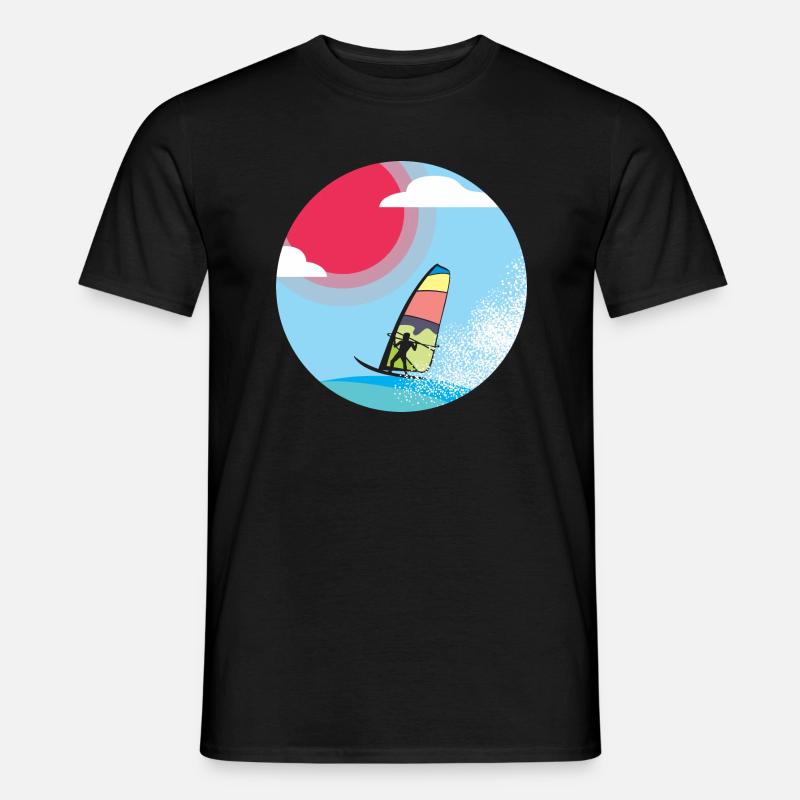 Windsurfer - Männer T-Shirt - Schwarz
