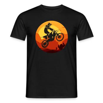Motocross - Men's T-Shirt - black - Front - AI Model Male 178 light (178cm)