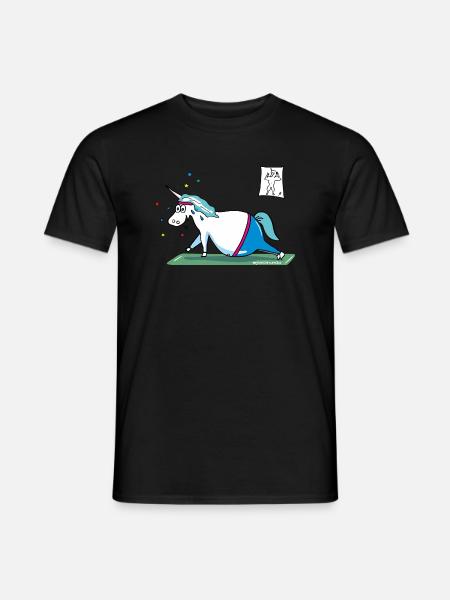 "Fluffy" fat unicorn - T-shirt homme - noir