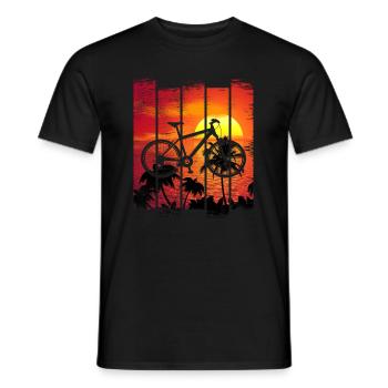 Mountainbiker Evolution - Premium Shirt - Männer T-Shirt - Schwarz - Vorne - AI Model Male 178 light (178cm)