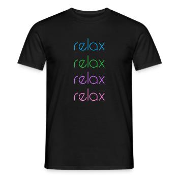 relax yoga namaste yoga - T-shirt homme - noir - Devant - AI Model Male 178 light (178cm)