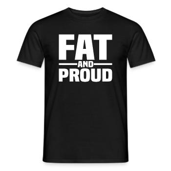 Gras et fier - T-shirt homme - noir - Devant - AI Model Male 178 light (178cm)
