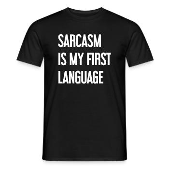 Sarcasme Pro - T-shirt homme - noir - Devant - AI Model Male 178 light (178cm)
