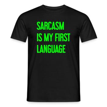 Sarkasmus-Profi - Männer T-Shirt - Schwarz - Vorne - AI Model Male 178 light (178cm)
