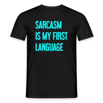 Sarcasm Pro - Men's T-Shirt - black - Front - AI Model Male 178 light (178cm)