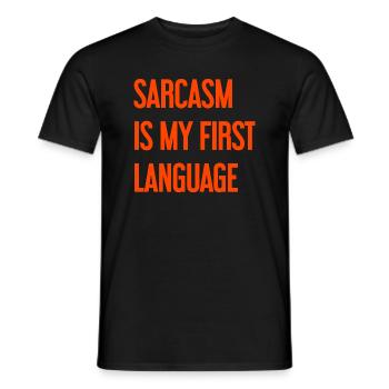 Sarcasm Pro - Men's T-Shirt - black - Front - AI Model Male 178 light (178cm)