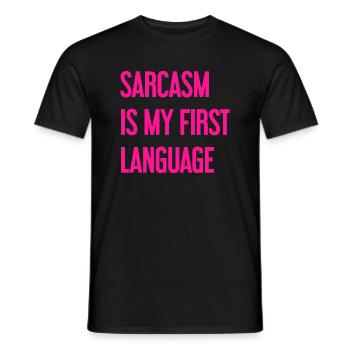 Sarcasm Pro - Men's T-Shirt - black - Front - AI Model Male 178 light (178cm)