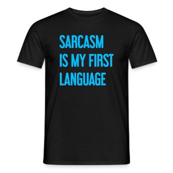 Sarcasm Pro - Men's T-Shirt - black - Front - AI Model Male 178 light (178cm)