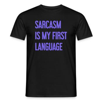 Sarcasm Pro - Men's T-Shirt - black - Front - AI Model Male 178 light (178cm)