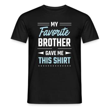 Frères et sœurs Frère Sœur préféré - T-shirt homme - noir - Devant - AI Model Male 178 light (178cm)