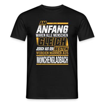 MÖNCHENGLADBACH wo die Besten Männer herkommen - Männer T-Shirt - Schwarz - Vorne - AI Model Male 178 light (178cm)