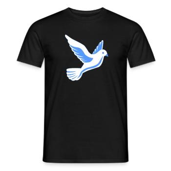 Dove in flight - Men's T-Shirt - black - Front - AI Model Male 178 light (178cm)