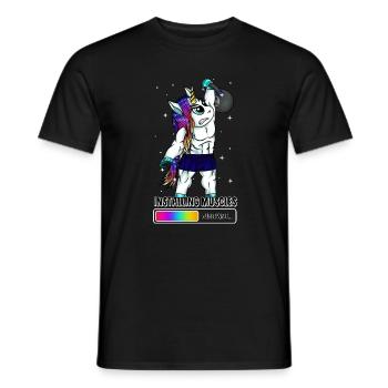 Haltérophilie Licorne - T-shirt homme - noir - Devant - AI Model Male 178 light (178cm)