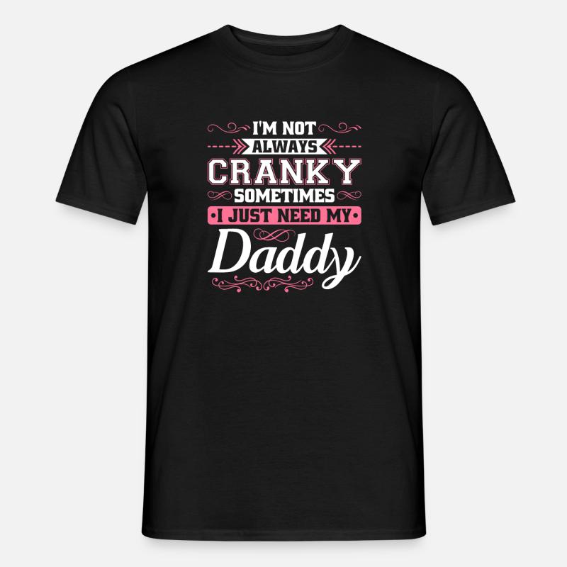 Papas Mädchenhemd - Männer T-Shirt - Schwarz