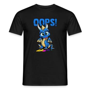 Hoppla! Mein Drache aß dein Einhorn Lustige Kinder Teenager - Männer T-Shirt - Schwarz - Vorne - AI Model Male 178 light (178cm)