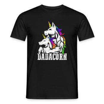 Muscle Unicorn Dad and Baby Girl Christmas Papa - Men's T-Shirt - black - Front - AI Model Male 178 light (178cm)