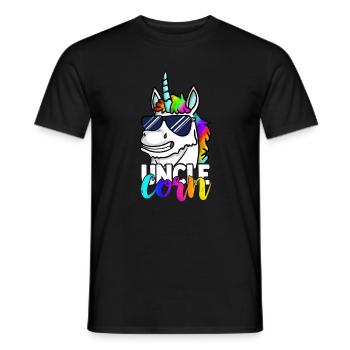 T-shirt drôle Unclecorn Uncle Uncle pour homme - T-shirt homme - noir - Devant - AI Model Male 178 light (178cm)