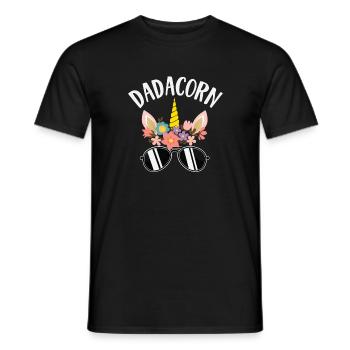 Unicorn Dad print - Men's T-Shirt - black - Front - AI Model Male 178 light (178cm)