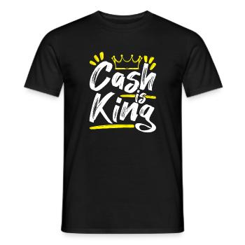 L'argent est roi Cashflow Get Money Boss Entrepreneur - T-shirt homme - noir - Devant - AI Model Male 178 light (178cm)