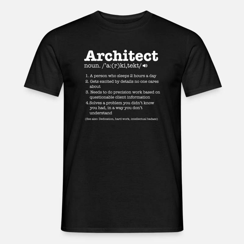 Architecte architecture architecte maître d’ouvrage cadeau de maître d’ouvrage - T-shirt homme - noir