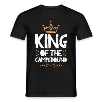 Camping King - Men's T-Shirt - black - Front - AI Model Male 178 light (178cm)