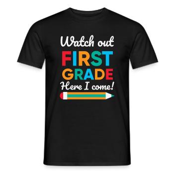 Attention à la première année ici je viens Rainbow Girls - T-shirt homme - noir - Devant - AI Model Male 178 light (178cm)