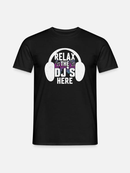 The DJ's Here - Männer T-Shirt - Schwarz
