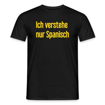 I only understand Spanish - Men's T-Shirt - black - Front - AI Model Male 178 light (178cm)