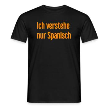 Je ne comprends que l’espagnol - T-shirt homme - noir - Devant - AI Model Male 178 light (178cm)