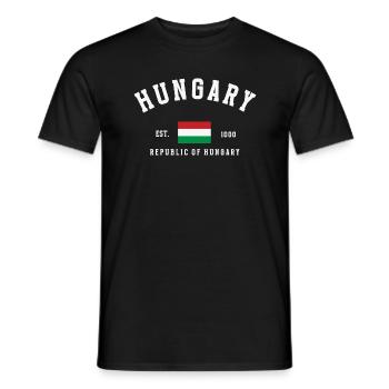 Ungarn Est 1000 Jahrgang - Männer T-Shirt - Schwarz - Vorne - AI Model Male 178 light (178cm)