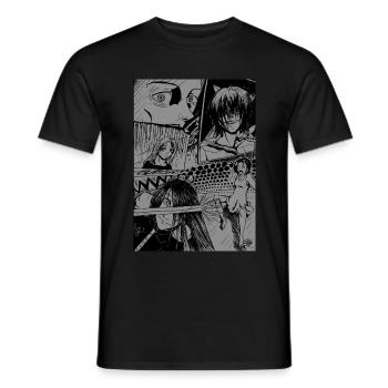 Manga - Men's T-Shirt - black - Front - AI Model Male 178 light (178cm)