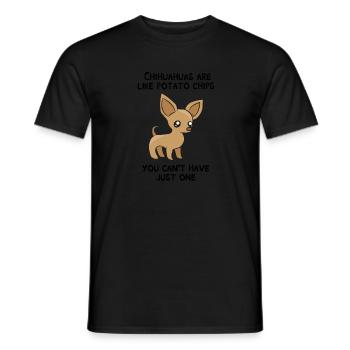 Chihuahua - T-shirt uomo - nero - Fronte - AI Model Male 178 light (178cm)