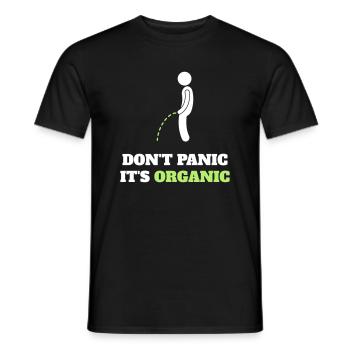 Keine Panik, es ist organisch! - Männer T-Shirt - Schwarz - Vorne - AI Model Male 178 light (178cm)