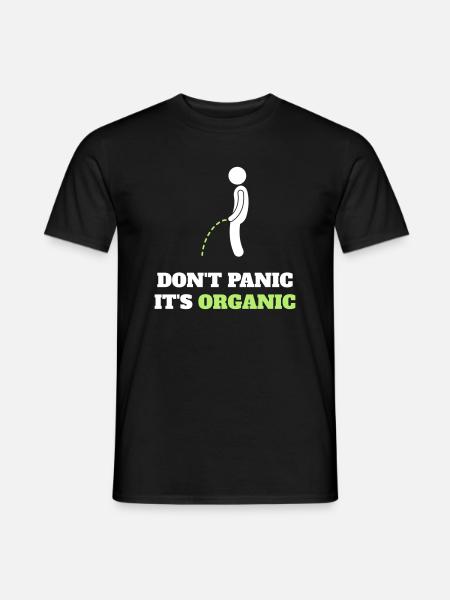 Don't panic, it's organic! - Men's T-Shirt - black