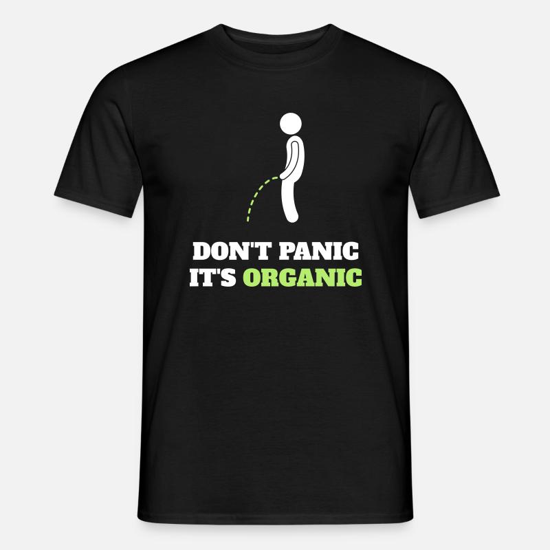 Pas de panique, c’est bio ! - T-shirt homme - noir
