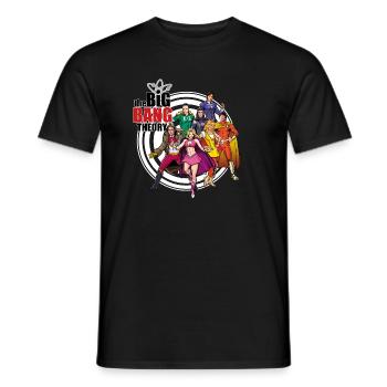 The Big Bang Theory Bazinga Comic Group - Men's T-Shirt - black - Front - AI Model Male 178 light (178cm)