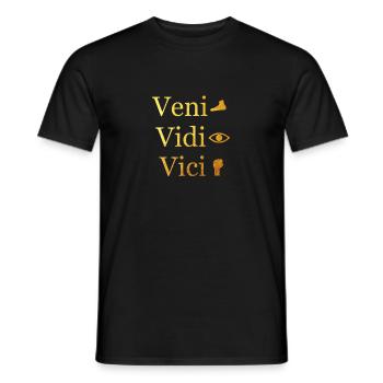 Veni Vidi Vici - T-shirt homme - noir - Devant - AI Model Male 178 light (178cm)