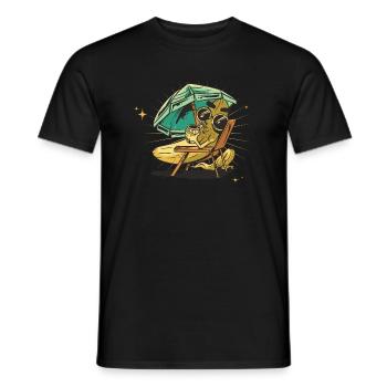 Cute Banana Sun Bathing Summer - Männer T-Shirt - Schwarz - Vorne - AI Model Male 178 light (178cm)