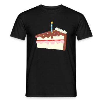 Chocolate Birthday Cake - Männer T-Shirt - Schwarz - Vorne - AI Model Male 178 light (178cm)